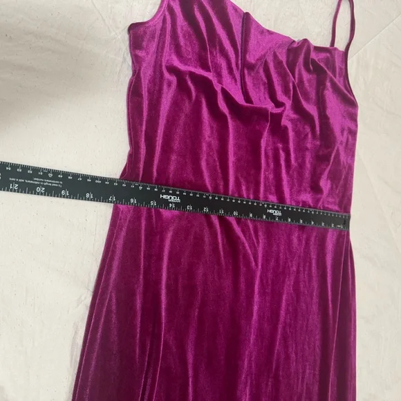 Taylor Velvet Pink Slip Dress with Elegant Draped Neck Women’s Size 16 - Picture 6 of 10